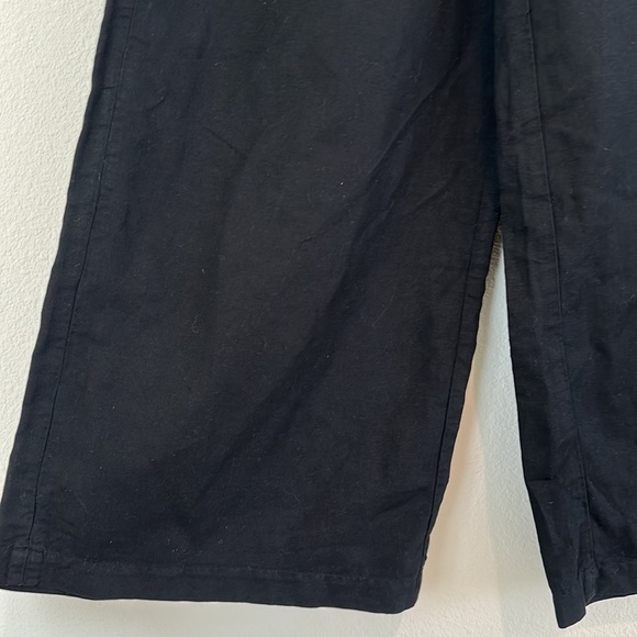 Maharishi Linen Blend Black Wide Leg Pants - Picture 3 of 11